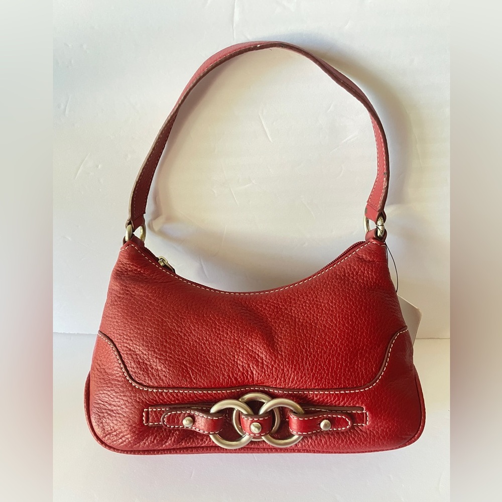 NWT Wilson’s Leather Equestrian Classic Hobo Hardware Red Leather Shoulder Bag - Picture 2 of 10